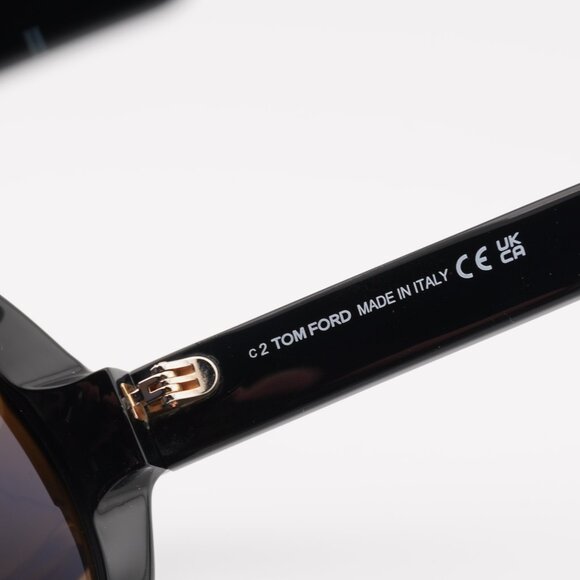 Tom Ford Inger FT1113 01A Sunglasses Black Geometric Frame, Smoke Lenses main image 10